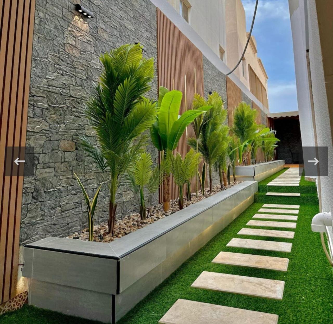 تنسيق ممرات جانبية